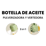 Aceitero Dispensador & Pulverizador 2 en 1 Premium